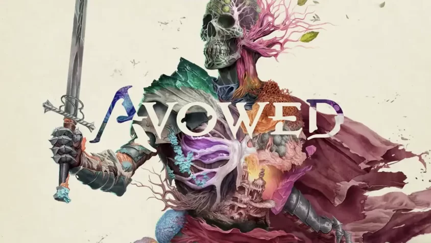 Avowed - Ожидаемая игра с уникальной эстетикой Покрытие игры с изображением скелета, из которого растут деревья и цветы