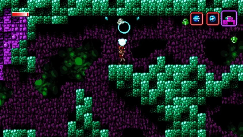 Сцена с боевыми действиями в Axiom Verge