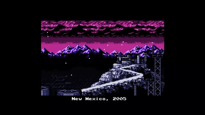 Сцена в пустынном мире Axiom Verge
