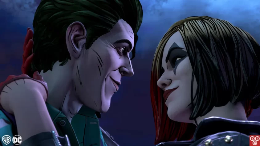 Тим и Джокер с Харли Квинн в игре Batman: The Enemy Within