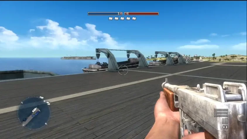 Геймплей Battlefield 1943 на авианосце