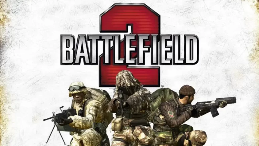 Battlefield 2 – Всё, что ты мог бы ожидать от старой, но всё ещё захватывающей игры. Обложка игры Battlefield 2, где солдаты готовы к подвигам, пока не столкнутся с багами.