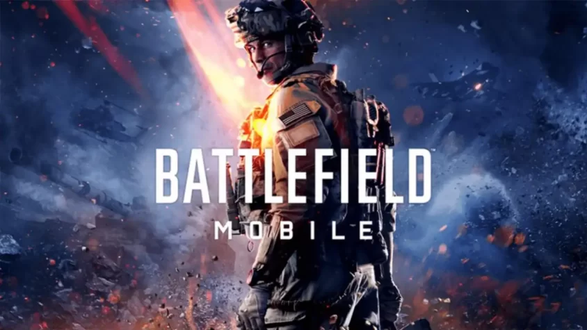 Обложка игры Battlefield Mobile с солдатом на переднем плане