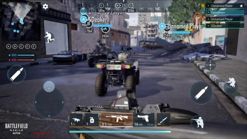 Игра Battlefield Mobile: управление вождения на квадроцикле