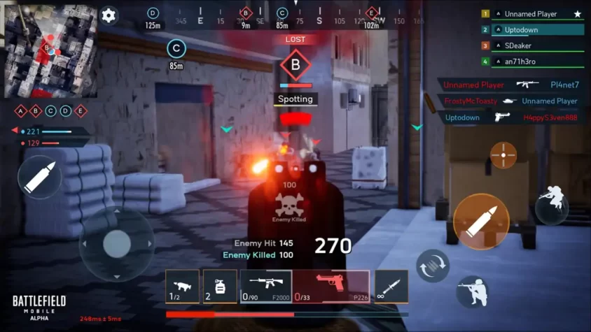Игра Battlefield Mobile: сражение с пистолетом в руке