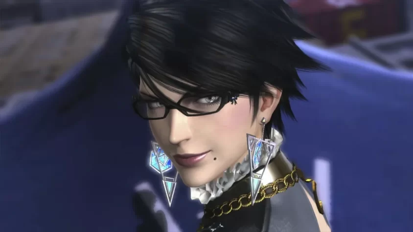 Bayonetta сражается с врагами в храме