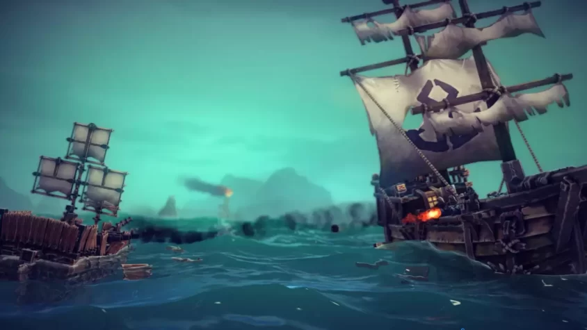 Корабль под огнём в Besiege: The Splintered Sea