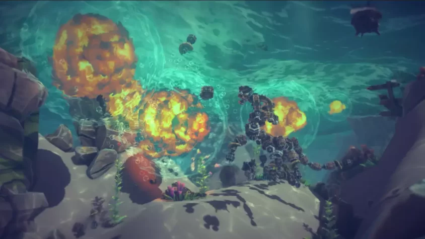 Корабль в движении в Besiege: The Splintered Sea