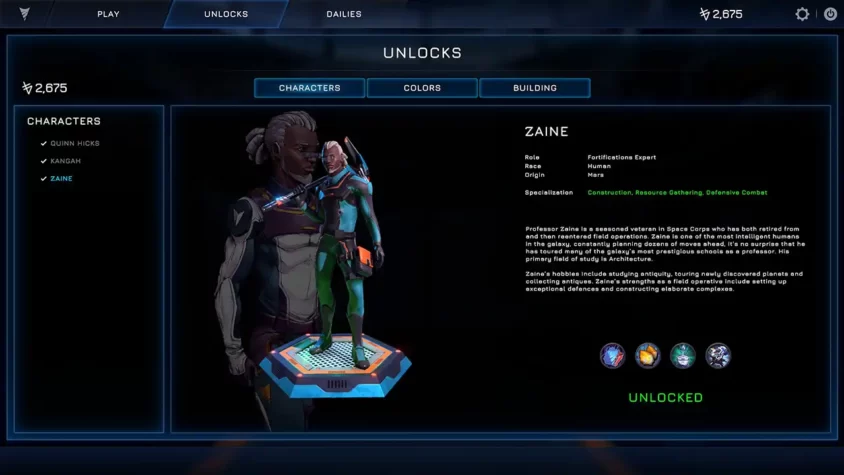 Скриншот с персонажем в игре Beyond Contact