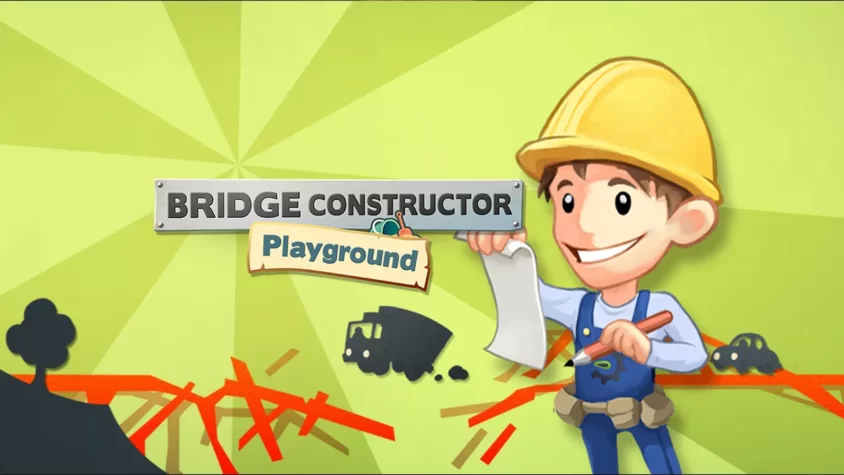 Bridge Constructor Playground Обложка игры Bridge Constructor Playground с веселым строителем