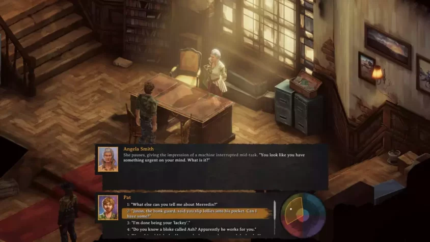 Тактическое сражение в Broken Roads, персонажи планируют следующие шаги
