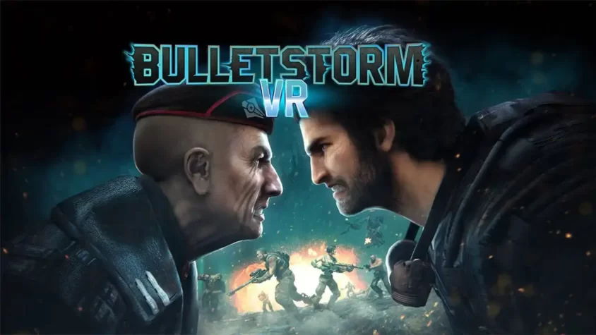 Bulletstorm VR — Тактическое столкновение на фоне ужасающих пейзажей Два мужика, которые явно не обнимутся — всё, что нужно для сильного начала игры.