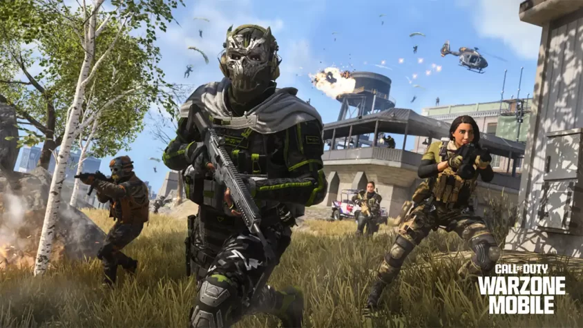 Действие в Call of Duty: Warzone Mobile с видом сверху