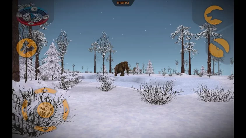 Медведь на фоне снежного ландшафта в Carnivores Ice Age