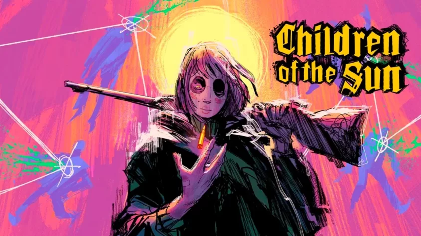 Children of the Sun: Обложка Дети Солнца: обложка игры, яркое изображение с персонажем с одним глазом