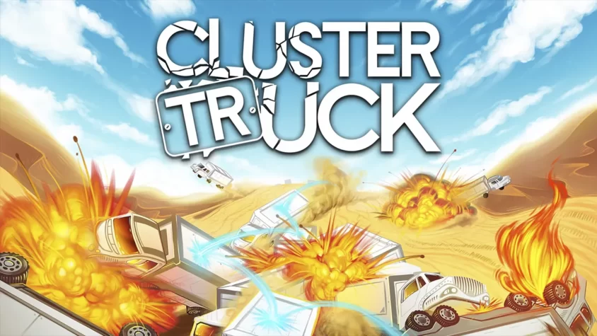Clustertruck: На грани возможного Cover игры Clustertruck, полная хаоса и взрывов