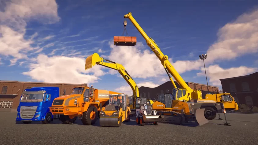 Сбор техники на строительном объекте в Construction Simulator