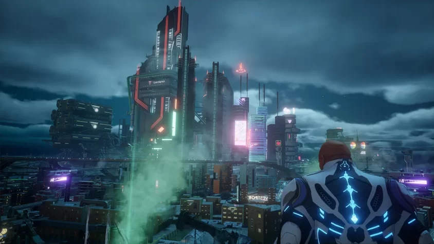 Вид на разрушенный город в Crackdown 3
