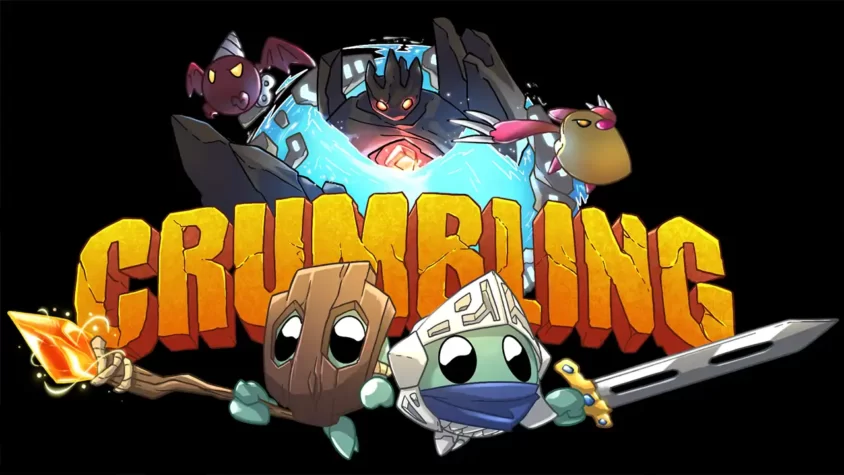 Crumbling - Обложка игры Обложка игры Crumbling с героями и титулом