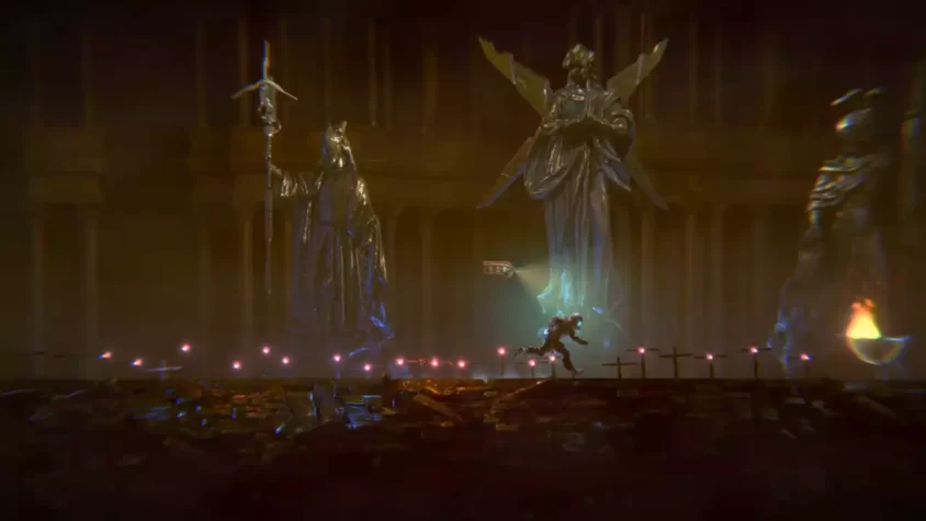 Гигантские статуи в мире Dark Light