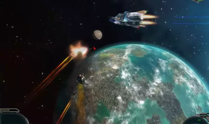 Корабль атакует в игре DarkStar One