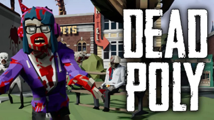 DeadPoly - Обложка игры Главная обложка игры DeadPoly с зомби, выглядящими как персонажи из кубического мира