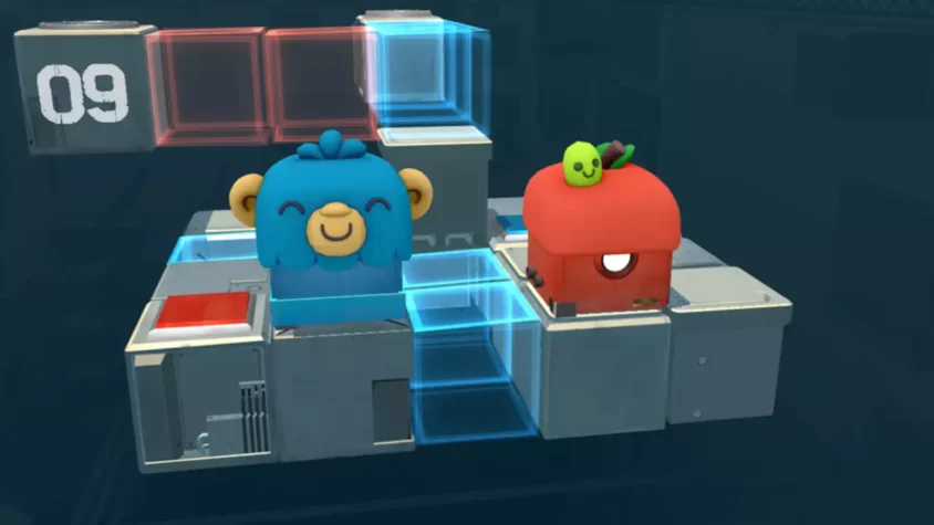 Персонажи игры Death Squared на экране