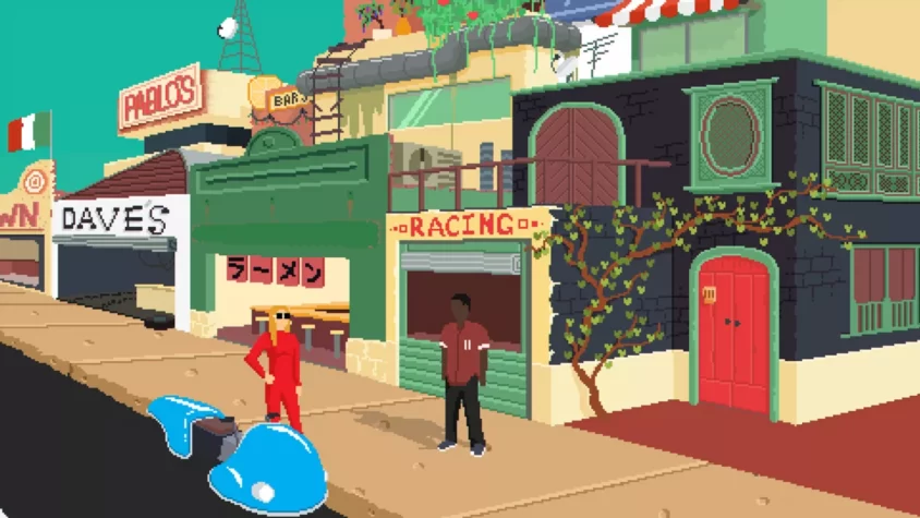 Персонаж на фоне пустыни в игре Desert Child