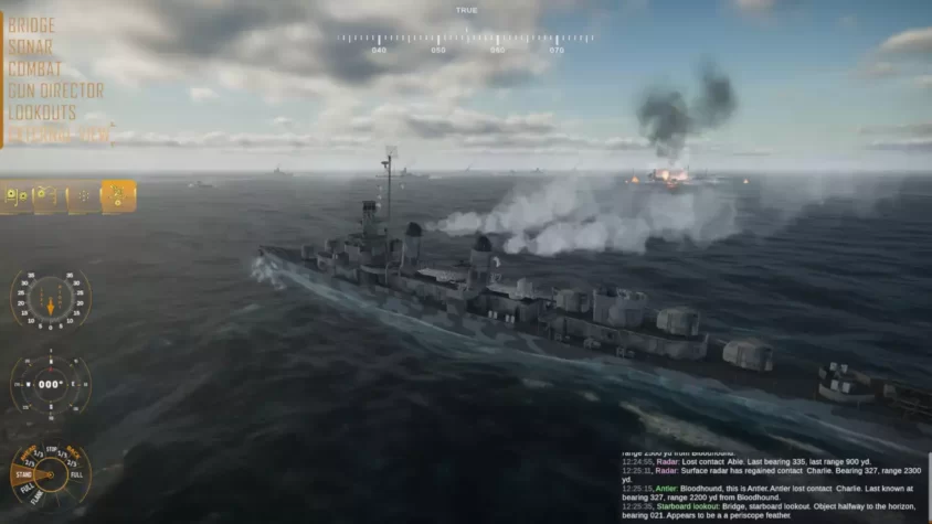Навигация на мостике корабля в Destroyer: The U-Boat Hunter