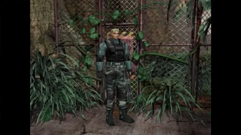 Персонаж у забора в Dino Crisis 2