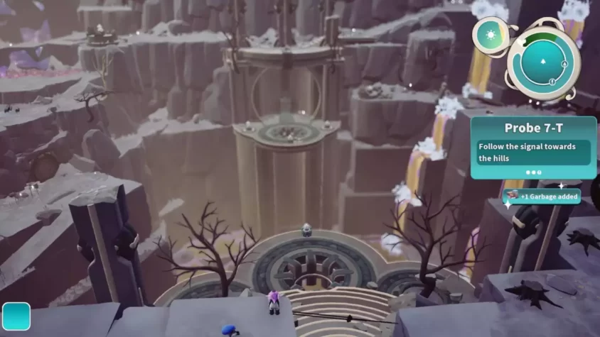 Игра Distant Bloom: исследователь на платформе