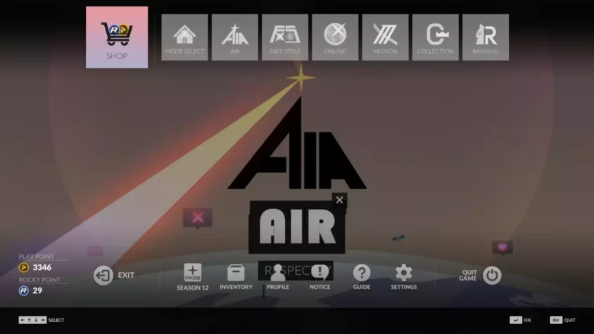 Меню DJMAX RESPECT V