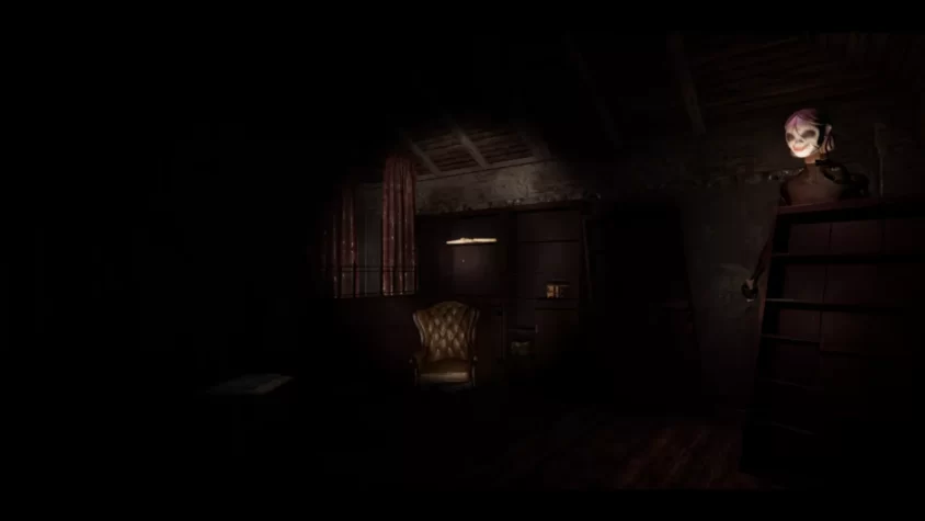Комната в игре Dollhouse с темными углами