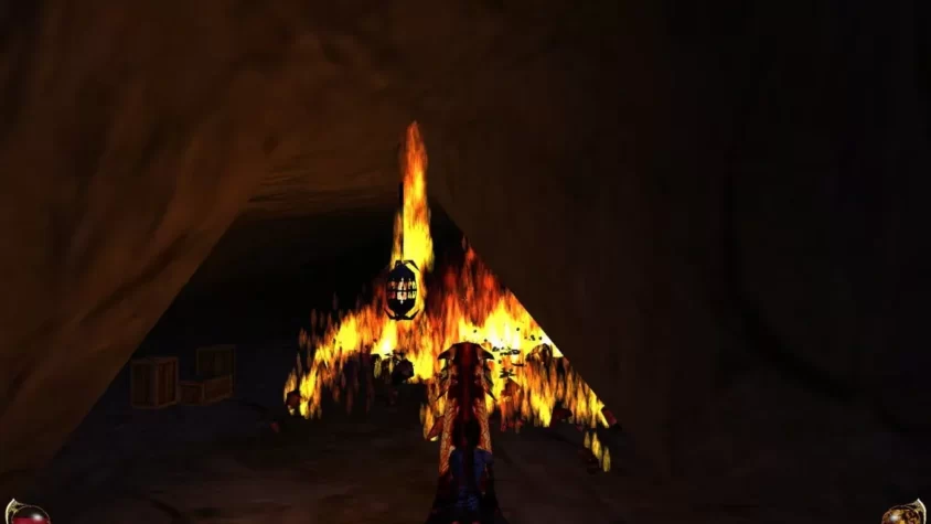 Пылающий туннель в Drakan: Order of the Flame