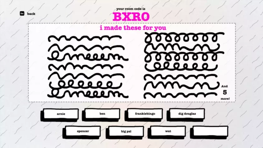 Выбор имен в Drawful 2