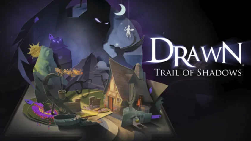 Drawn: Trail of Shadows Обложка игры Drawn: Trail of Shadows с изображением таинственного мира и загадочной атмосферы
