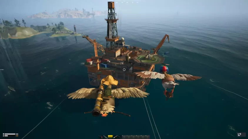 Утка с оружием в игре Duckside