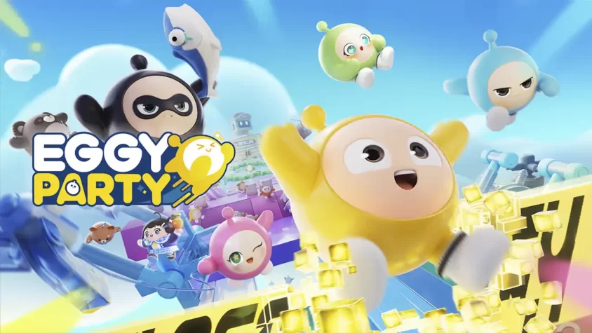 Обложка игры Eggy Party с яркими персонажами