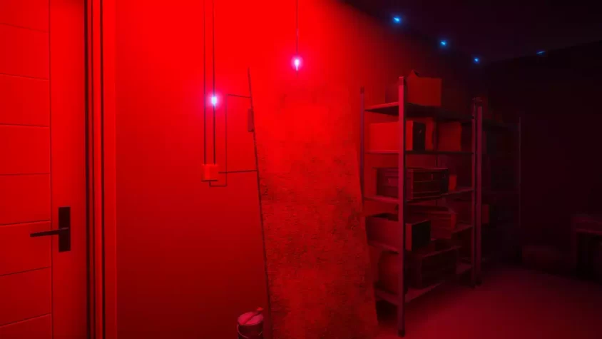 Красный свет и проводка в игре Electrician Simulator