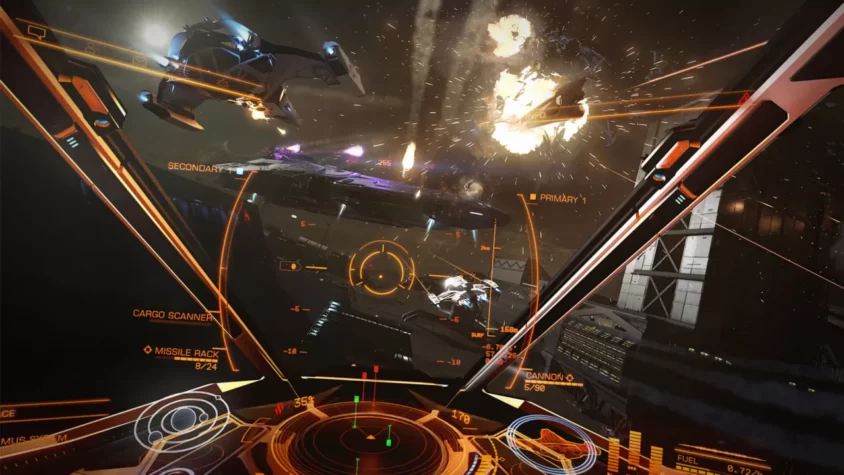 Космическая битва в Elite: Dangerous