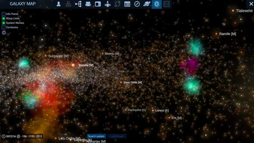 Галактическая карта в Empyrion: Galactic Survival