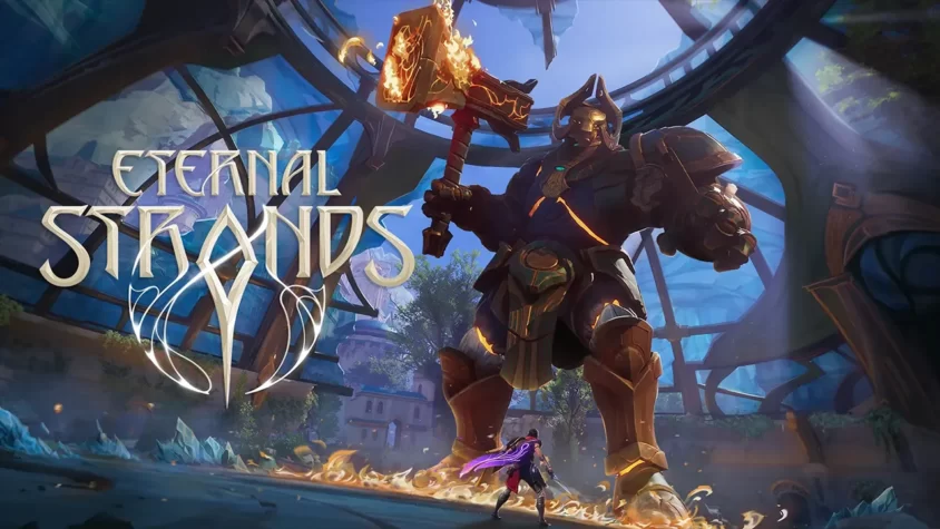 Eternal Strands: Обложка Покрытие игры Eternal Strands с гигантским роботом