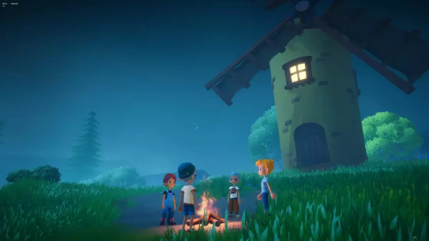 Герои у костра в игре Everdream Valley