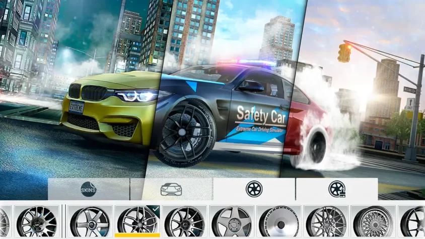 Стильная гонка с воздушными эффектами в Extreme Car Driving Simulator