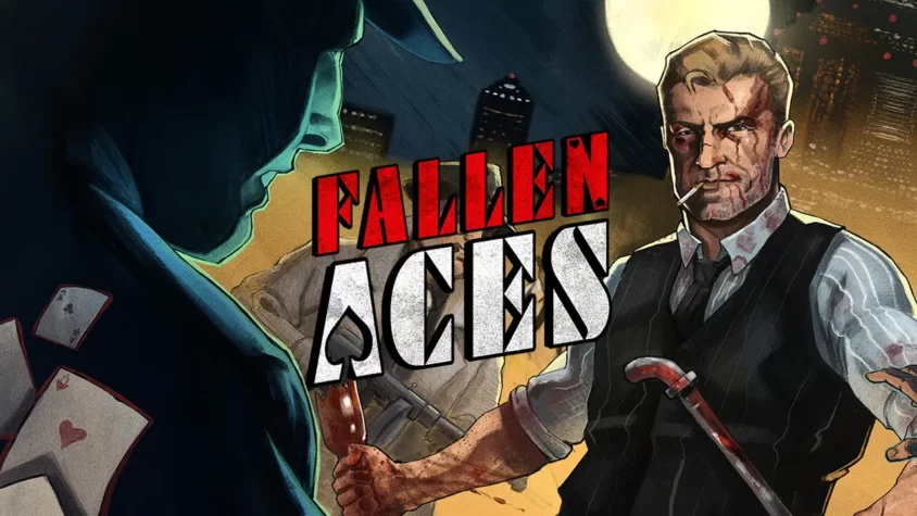 Fallen Aces - Обложка игры Обложка игры Fallen Aces. Главный персонаж с сигаретой и оружием в руках