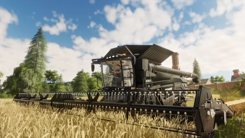 Жатка на комбайне в игре Farming Simulator 19