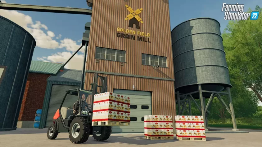 Сбор урожая в Farming Simulator 22