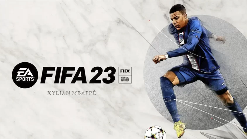 Обложка игры FIFA 23 с Килианом Мбаппе