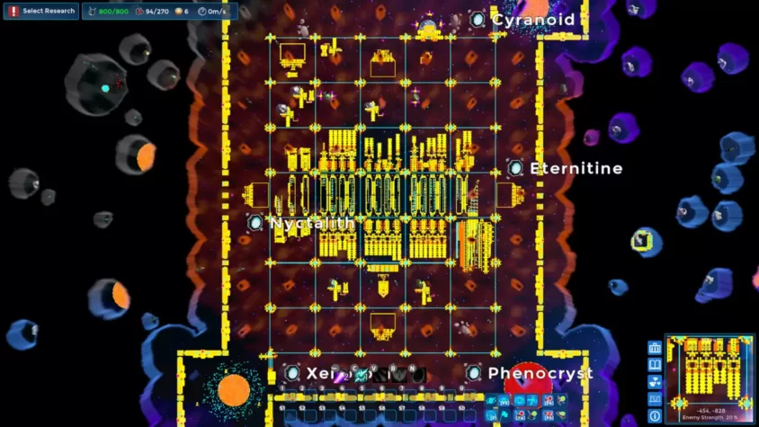Скрин игры Final Factory с огромной производственной системой