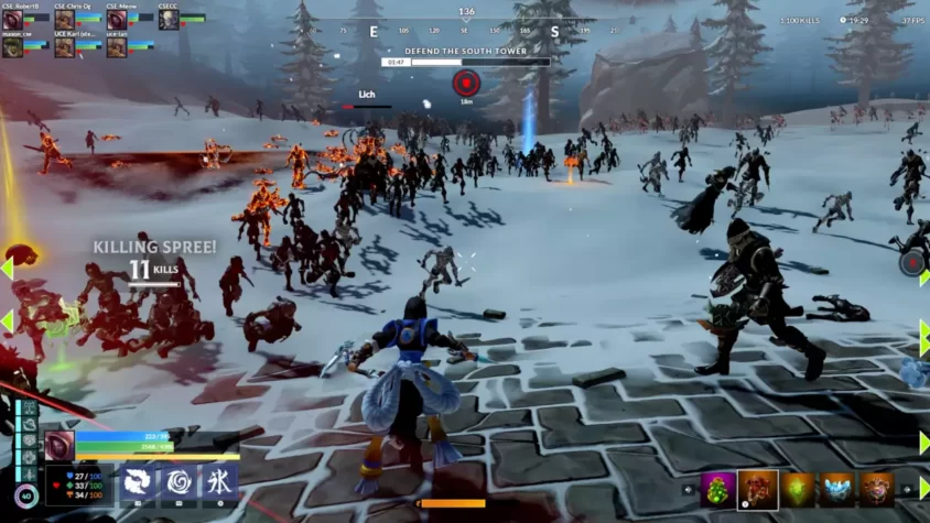 Геймплей игры Final Stand: Ragnarok – защита башни от орд нежити
